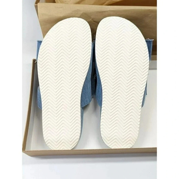 Joshua*S Sanders Women\'s Light Denim Knot Slides Sandals Size 37 IT (MSRP $272)